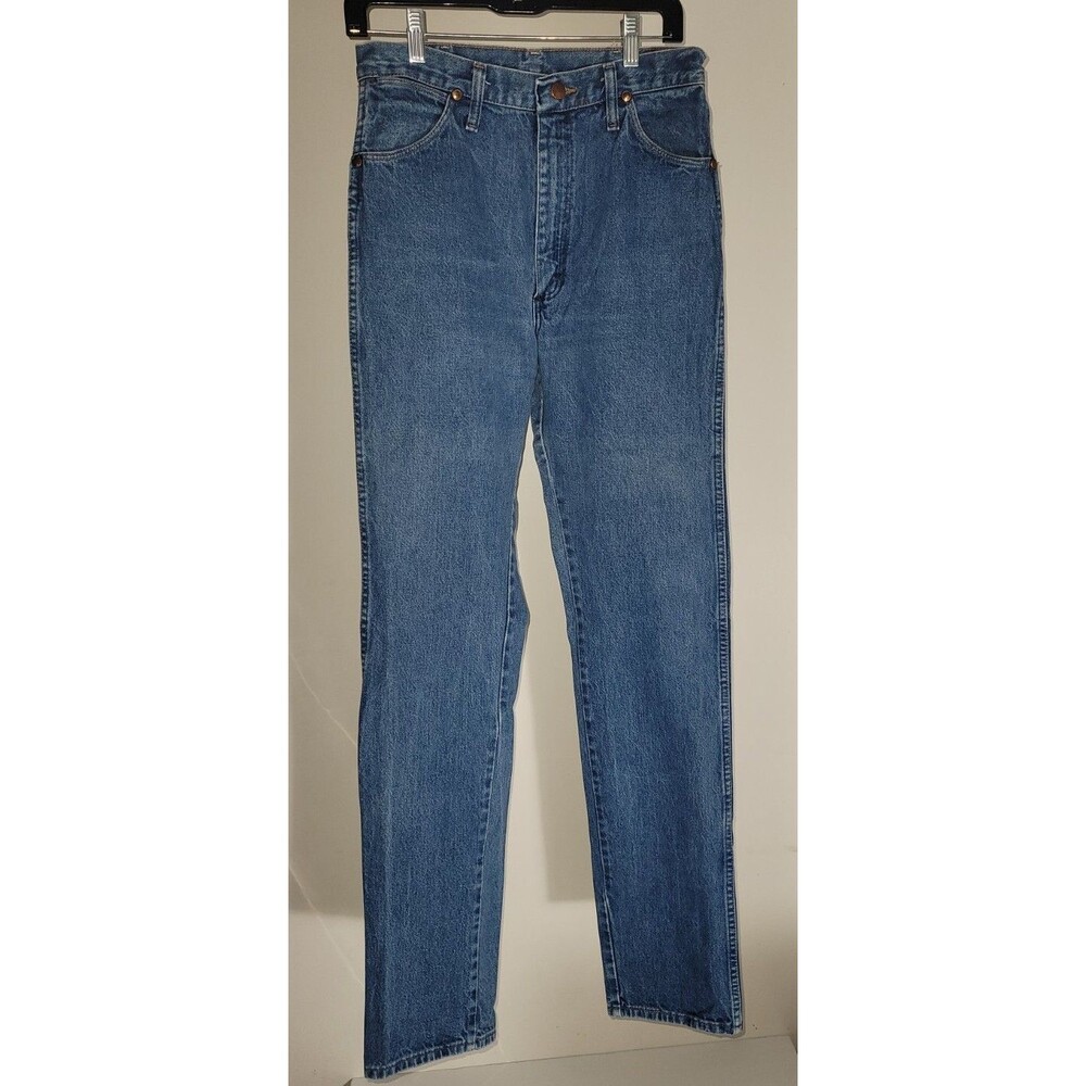 Wrangler Womens 11x36 Blue Jeans Cowboy Cut 100% Cotton Tall Inseam Straight Leg
